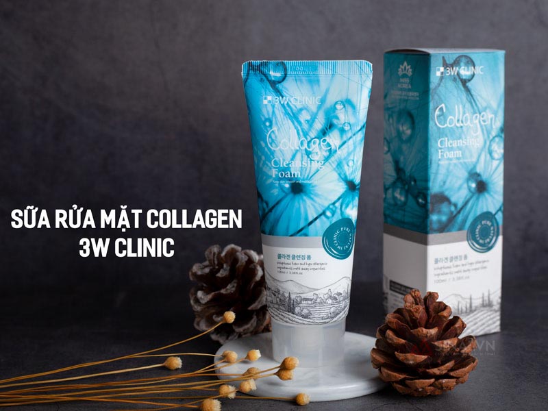 Sữa rửa mặt collagen 3w clinic |collagen foam cleansing
